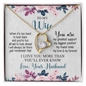 To My Wife, Forever Love Necklace With I Will Always Be There Just Remember That Message Card, Jewelry For Her, Birthday, Gift For Her, Pendant For Her, Message Card