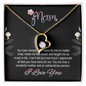 Mom, Forever Love Necklace With You Made Me Feel Loved, And Taught Me So Much In Life Message Card, Mother's Day Gift, Birthday, Anniversary, Pendant For Her, Jewelry For Her