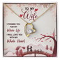 To My Wife, Forever Love Necklace With I Promise You My Whole Life Message Card, Pendant For Her, Birthday, Gift For Her, Jewelry For Her, Anniversary Gift
