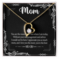 Mom, Forever Love Necklace With Without Your Encouragement and Advice I Would Not Be Here Message Card, Mother's Day Gift, Birthday, Anniversary, Pendant For Her, Jewelry For Her