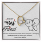To My Best Friend, Forever Love Necklace With You And I Are More Than Friends Message Card, Necklace for Her, Pendant For Her, Birthday, Gift For Her, Jewelry For Her