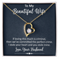 To My Beautiful Wife, Forever Love Necklace With We've Committed The Perfect Crime Message Card, Pendant For Her, Jewelry For Her, Anniversary, Birthday, Gift For Her