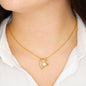 To My Sweetheart I Feel You and Your Love in the Blood Heart Necklace, Gold/ Silver Heart Shape Pendant for Her, Anniversary, Valentine's Day, Gift for Birthday