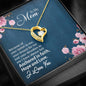 Forever Love Heart Necklace, Gold/Silver Necklace With Message Card, Gift Ideas For Mother, Mom/Daughter Gifts, Jewelry For Her