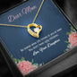 Dear Mom, Forever Heart Pendant, Gift For Your Beautiful Mom, Gold/Silver Necklace With Message Card, Mom/Daughter Gift, Gift Ideas For Her