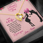 Dear Wife, You Are My Better Half In The Truest Sense, Personalized Couple Jewelry, Gift For Valentine's Day, Birthday, Customized Heart Necklace, Couple Gift