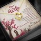 Dear Wife You Are My Best Friend, Heart Necklace, Gift for Anniversary, Christmas and Valentine's Day, Silver/ Golden Heart Shape Pendant for Wife, Pendant for Wife