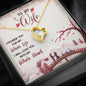 To My Wife I Will Love You With My Whole Heart, Heart Shape Necklace, Valentine's Day, Couple Collection, Pendant With a Message Card, Pendant for Anniversary