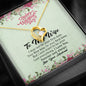 Forever Love Necklace With Message Card, to My Wife I Just Want to Be Your Last Everything Necklace, Couple Gifts, Jewelry for Her, Gift for Her, Gift for Valentine's Day