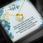 Couple Gifts, Gold/silver Necklace From Husband, Forever Love Heart Necklace With Message Card, Jewelry for Her, Gift for Valentine's Day, Christmas, Anniversary