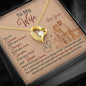 To My Wife, You Are Braver Than You Believe, Heart Shape Forever Love Necklace With Message Card, Accessories, Customized Gold Silver Pendant, Couple Jewelry