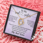 To My Soul Sister, Forever Love Necklace With I Can Always Count On You To Wipe My Tears Message Card, Birthday, Gift For Her, Necklace for Her, Jewelry For Her