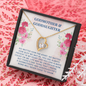 To My Godmother, Forever Love Necklace With You Are Always Present In My Heart Message Card, Mother's Day Gift, Pendant For Her, Birthday, Anniversary, Gift For Her, Jewelry For Her