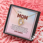 To My Mom, Forever Love Necklace With Your Smile Brightens Each Day Message Card, Mother's Day Gift, Pendant For Her, Anniversary, Birthday, Gift For Her, Jewelry For Her