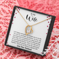To My Wife, Forever Love Necklace With Here I Am With You In This Fantastic Life Journey Message Card, Birthday, Anniversary, Gift For Her, Jewelry For Her, Pendant For Her