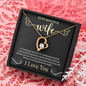 To My Beautiful Wife, Forever Love Necklace With You Are The Most Precious Treasure I Have In Life Message Card, Jewelry For Her, Birthday Gift, Anniversary, Gift For Her, Pendant For Her