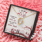 To My Wife, Forever Love Necklace With I Promise You My Whole Life Message Card, Pendant For Her, Birthday, Gift For Her, Jewelry For Her, Anniversary Gift