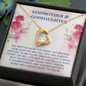 To My Godmother, Forever Love Necklace With You Are Always Present In My Heart Message Card, Mother's Day Gift, Pendant For Her, Birthday, Anniversary, Gift For Her, Jewelry For Her