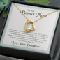 To My Bonus Mom, Forever Love Necklace With You Are The Best Mother Anyone Could've Asked For Message Card, Mother's Day Gift, Pendant For Her, Birthday, Anniversary, Gift For Her, Jewelry For Her