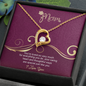 Mom, Forever Love Necklace With Love You For Everything You Do Message Card, Mother's Day Gift, Birthday, Anniversary, Gift For Her, Jewelry For Her, Pendant For Her