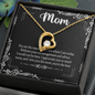 Mom, Forever Love Necklace With Without Your Encouragement and Advice I Would Not Be Here Message Card, Mother's Day Gift, Birthday, Anniversary, Pendant For Her, Jewelry For Her