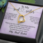 To My Soul Sister, Forever Love Necklace With I Can Always Count On You To Wipe My Tears Message Card, Birthday, Gift For Her, Necklace for Her, Jewelry For Her