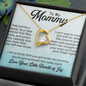 To My Mommy, Forever Love Necklace, Birthday, Mother's Day, Christmas, Anniversary, Gift For Her, Valentine's Day, Jewelry For Mom, Pendant For Mom