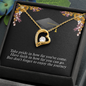To A Beautiful Girl, Forever Love Necklace With Take Pride In How Far You've Come Message Card, Convocation Day Gift For Her, Pendant For Her, Jewelry For Her