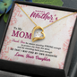 To My Mom, Forever Love Necklace With Thank You For Always Standing Strong Message Card, Jewelry For Her, Mother's Day Gift, Anniversary, Birthday, Gift For Her, Pendant For Her