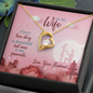 To My Wife, Forever Love Necklace With Every Love Story Is Beautiful Message Card, Pendant For Her, Birthday, Anniversary, Gift For Her, Jewelry For Her, Pleasing Necklace With Message Card