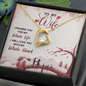To My Wife, Forever Love Necklace With I Promise You My Whole Life Message Card, Pendant For Her, Birthday, Gift For Her, Jewelry For Her, Anniversary Gift