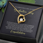 To A Beautiful Girl, Forever Love Necklace With Move Confidently In The Direction of Your Dreams Message Card, Pendant For Her, Graduation Day Gift For Her, Jewelry For Her