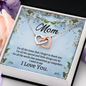 Mom, Interlocking Hearts Necklace With For All The Times That I Forget To Thank You Message Card, Pendant For Her, Mother's Day Gift, Birthday, Anniversary Gift For Her, Jewelry For Her