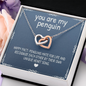 You Are My Penguin, Interlocking Hearts Necklace With Message Card, Birthday, Anniversary Gift For Wife, Jewelry For Her, Pendant For Her, Gift For Wife From Husband