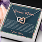 To My Bonus Mom, Interlocking Hearts Necklace, Mother’s Day Gift For Her, Necklace For Her, Jewelry For Her, Birthday, Christmas, Anniversary, Pendant For Her