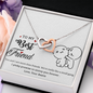 To My Best Friend, Interlocking Hearts Necklace With You And I Are More Than Friends Message Card, Necklace for Her, Pendant For Her, Birthday, Gift For Her, Jewelry For Her