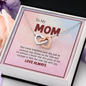 To My Mom, Interlocking Hearts Necklace With Your Smile Brightens Each Day Message Card, Mother's Day Gift, Pendant For Her, Anniversary, Birthday, Gift For Her, Jewelry For Her