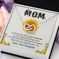 Mom, Interlocking Hearts Necklace With For All The Special Little Things You Do Message Card, Mother's Day Gift From Daughter, Birthday, Anniversary, Jewelry For Her, Pendant For Her