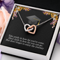 To A Beautiful Girl, Interlocking Hearts Necklace With Take Pride In How Far You've Come Message Card, Convocation Day Gift For Her, Pendant For Her, Jewelry For Her