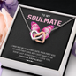 To My Soulmate, Interlocking Hearts Necklace With I May Not Be Your First Kiss But I Want To Be Your Last Message Card, Pendant For Her, Birthday, Anniversary, Gift For Her, Jewelry For Her
