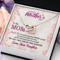 To My Mom, Interlocking Hearts Necklace With Thank You For Always Standing Strong Message Card, Jewelry For Her, Mother's Day Gift, Anniversary, Birthday, Gift For Her, Pendant For Her