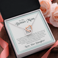 To My Bonus Mom, Interlocking Hearts Necklace With You Are The Best Mother Anyone Could've Asked For Message Card, Mother's Day Gift, Pendant For Her, Birthday, Anniversary, Gift For Her, Jewelry For Her