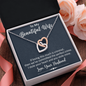 To My Beautiful Wife, Interlocking Hearts Necklace With We've Committed The Perfect Crime Message Card, Pendant For Her, Jewelry For Her, Anniversary, Birthday, Gift For Her