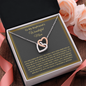 To My Boyfriend's Wonderful Mom, Interlocking Hearts Necklace, Birthday, Mother's Day, Gift For Her, Christmas, Valentine's Day, Jewelry For Mom, Silver Pendant