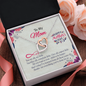 To My Mom, Interlocking Hearts Necklace With All You Want Is Your Child To Be Happy Message Card, Mother's Day Gift, Birthday, Anniversary, Pendant For Her, Jewelry For Her