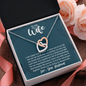 To My Wife, Interlocking Hearts Necklace With You Are My Soulmate, My Partner, My Love Message Card, Jewelry For Her, Birthday Gift, Anniversary, Gift For Her, Pendant For Her