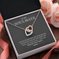 My Soulmate, Interlocking Hearts Necklace With Message Card, Jewelry For Her, Anniversary, Birthday, Gift For Her, Pendant For Her, Attractive Necklace With Message Card