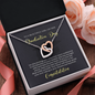 To A Beautiful Girl, Interlocking Hearts Necklace With Move Confidently In The Direction of Your Dreams Message Card, Pendant For Her, Graduation Day Gift For Her, Jewelry For Her