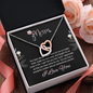 Mom, Interlocking Hearts Necklace With You Made Me Feel Loved, And Taught Me So Much In Life Message Card, Mother's Day Gift, Birthday, Anniversary, Pendant For Her, Jewelry For Her