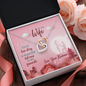 To My Wife, Interlocking Hearts Necklace With Every Love Story Is Beautiful Message Card, Pendant For Her, Birthday, Anniversary, Gift For Her, Jewelry For Her, Pleasing Necklace With Message Card